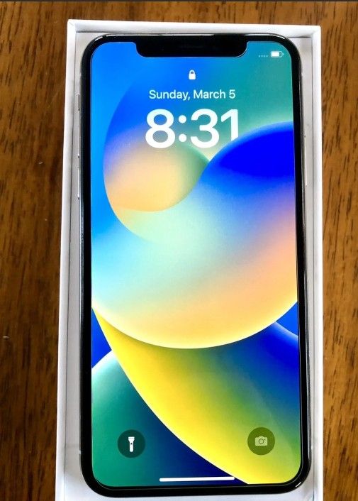 Apple iPhone X - 64GB - Silver (Unlocked) A1865 (CDMA + GSM)