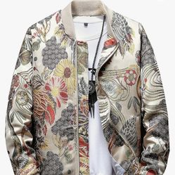 Bomber Jacket - Embroidered - Men’s Large