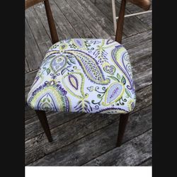 Pair Vintage Danish Style Mid Century Curved Back