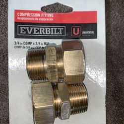 Everbilt 3/4 in. Compression X 3/4 in. MIP Brass Adapter Fitting