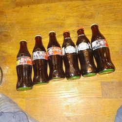 6 Nascar  Coke Bottles 
