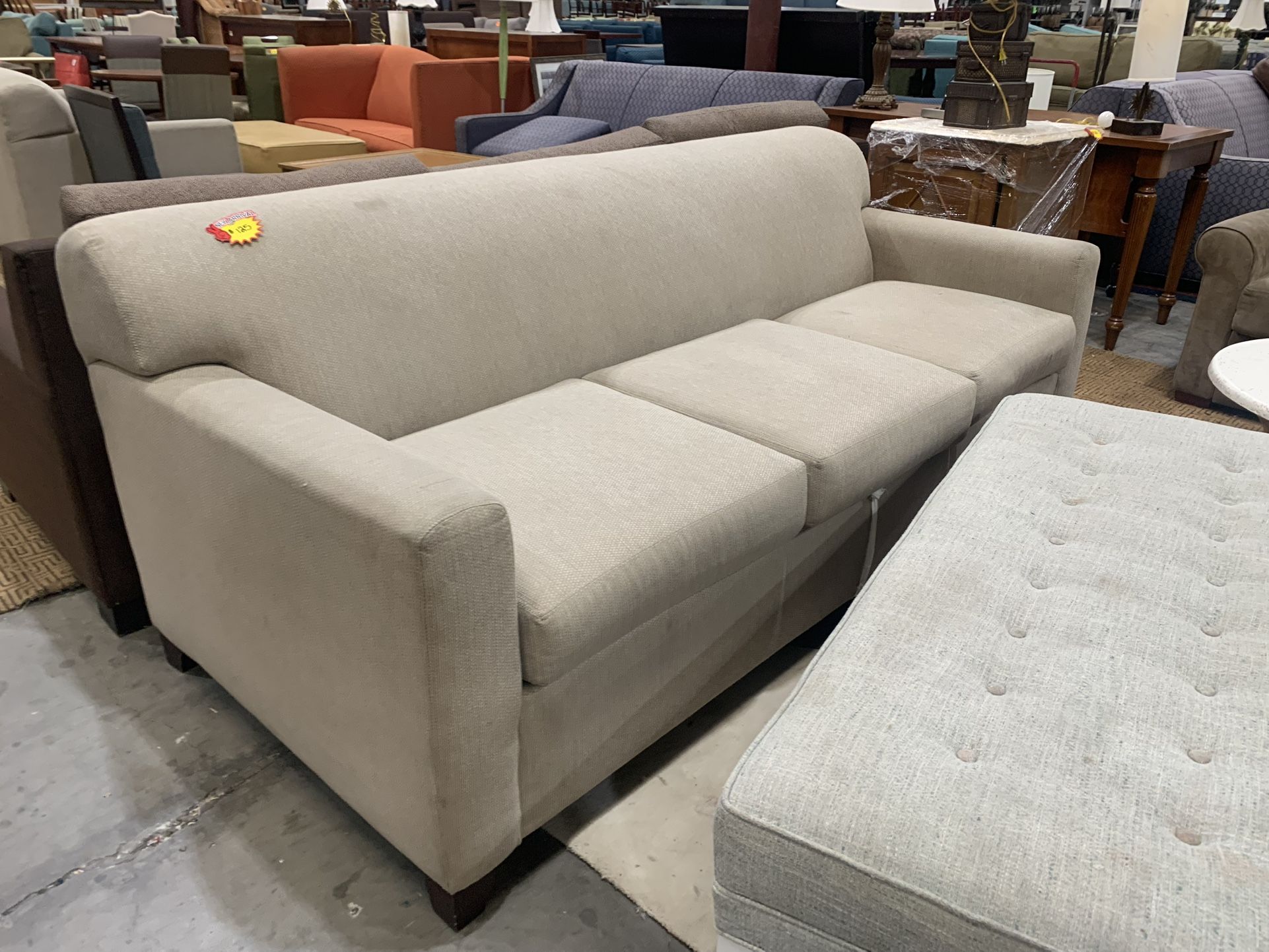 Used off-white sleeper sofa