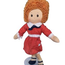 Vintage 1982 Knickerbocker 16" Little Orphan Annie Plush Doll Collectible