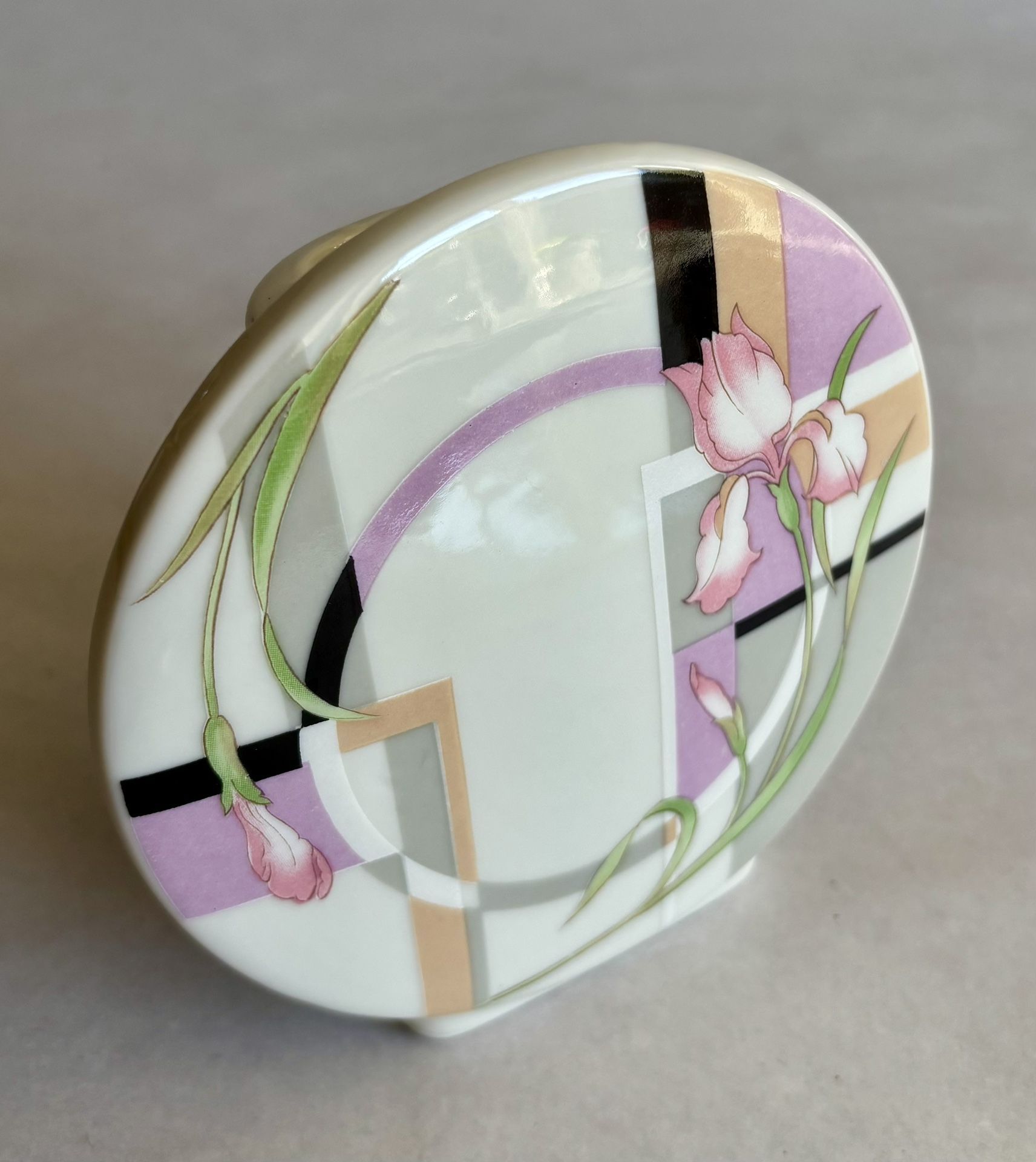 Vintage Russ Berrie & Co. Round Disk Bud Vase