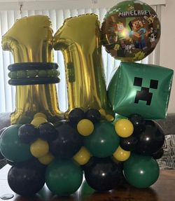 MINECRAFT BALLOON NUMBER STACK 