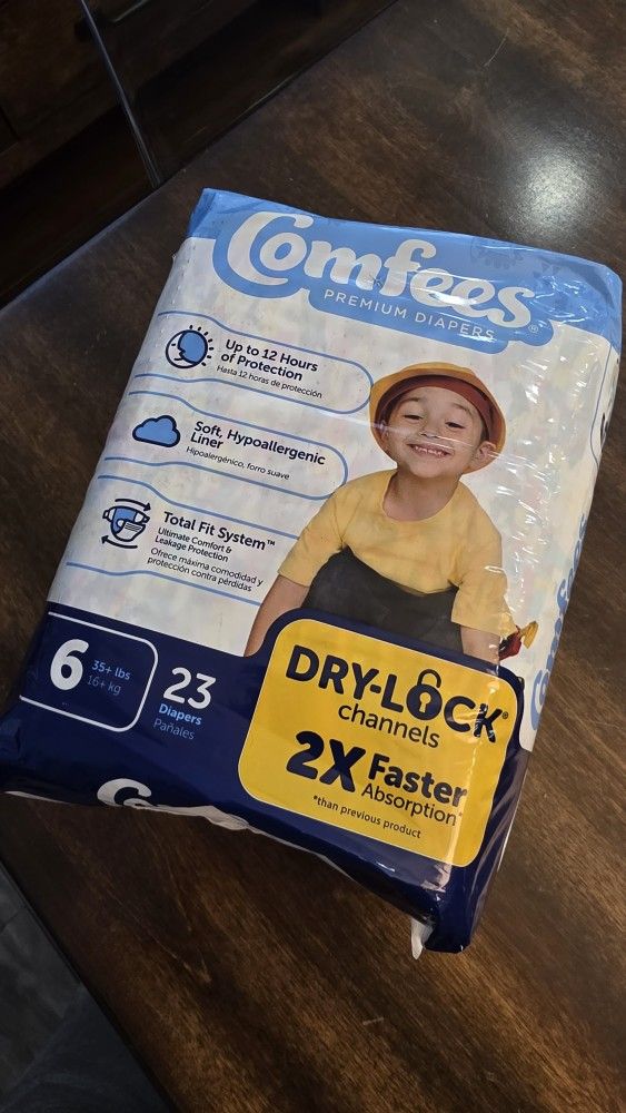 Diapers - Size 6 (35+ lbs) - pack of 23 diapers.