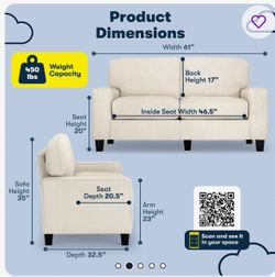 Serta Palisades 61” Sofa