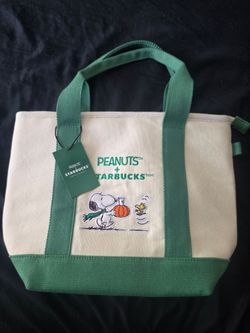 Snoopy starbucks tote
