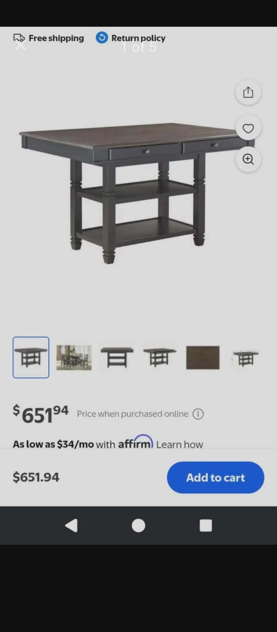 New Condition Table. No Chairs