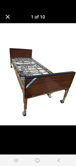 Hospital bed with clean mattress