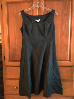 Summer Blue Jean Dress, Knee Length, Liz Claiborne