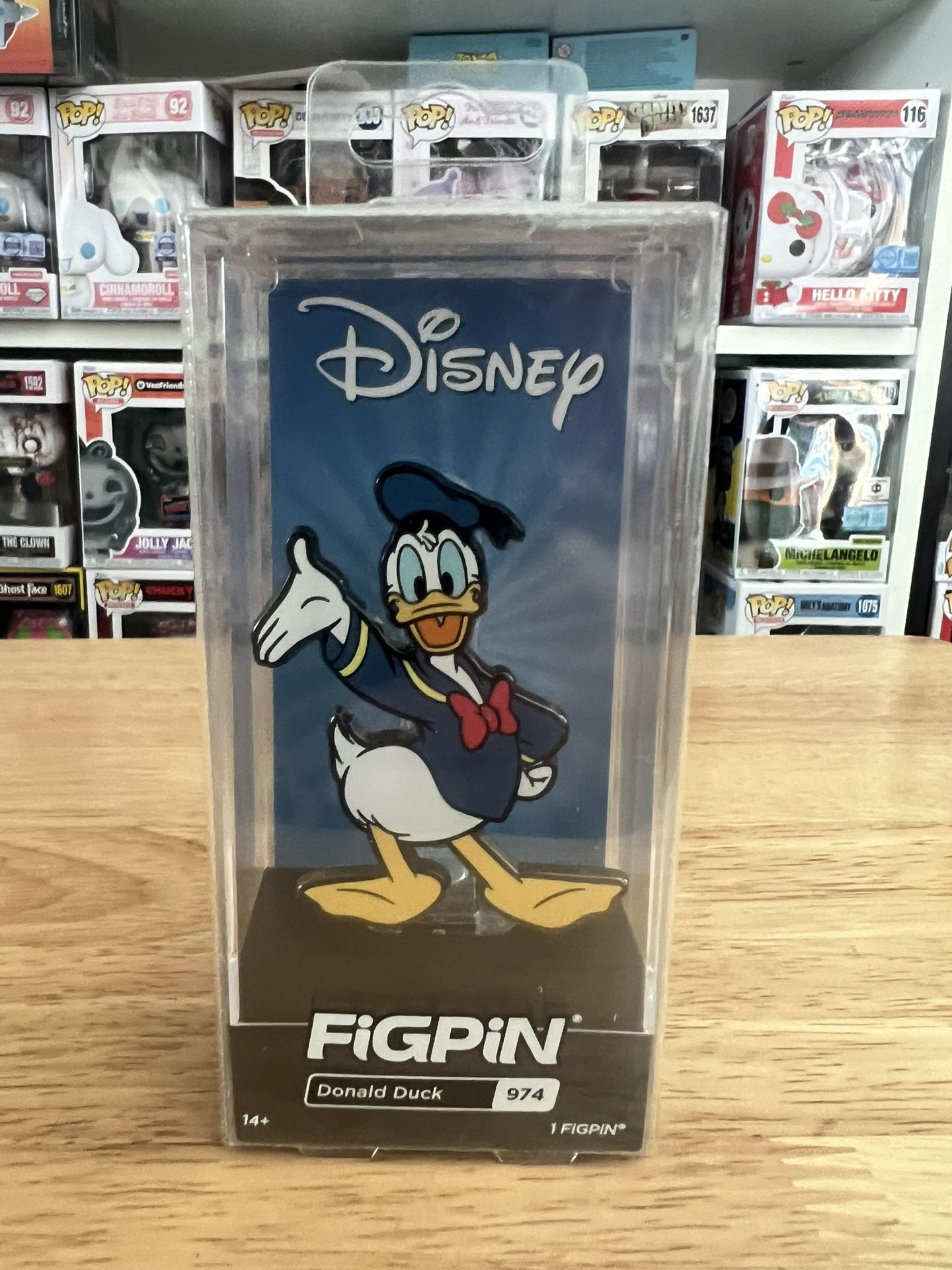 LIMITED 1000 PIECE Donald Duck Figpin 974 Enamel Pin Disney Walt Classic Cartoon