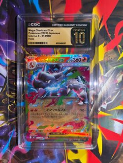 Mega charizard x ex Japanese inferno x holo pristine 10