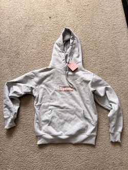 Grey Supreme Burberry Hoodie