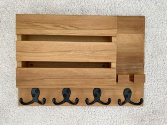 Entryway Wall Mounted Wood Organizer