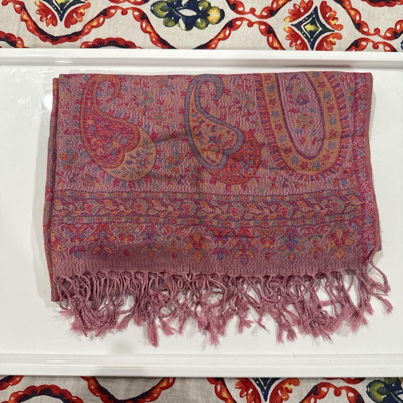 New | Pink Multicolor Pashmina Shawl