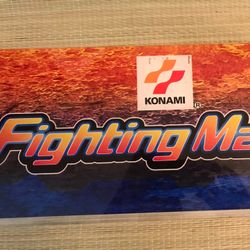 Konami Fighting Mania Original Arcade Video Game Marquee Sign 