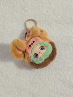 LIILA Toys Garden Tea Party Kiwi Monkey Plush Keychain Bag Charm