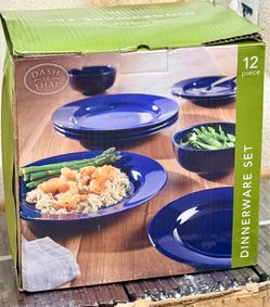 12 pc Dinnerware blue