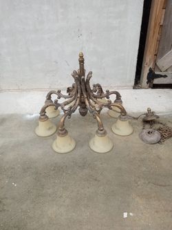 Cast Metal Chandelier