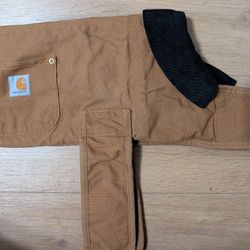 Carhartt Firm Duck Insulated Dog Chore Coat Medium 22"-28" Tan Quilted PX0340