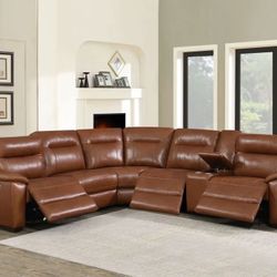 Leather Recliner  Sectional 