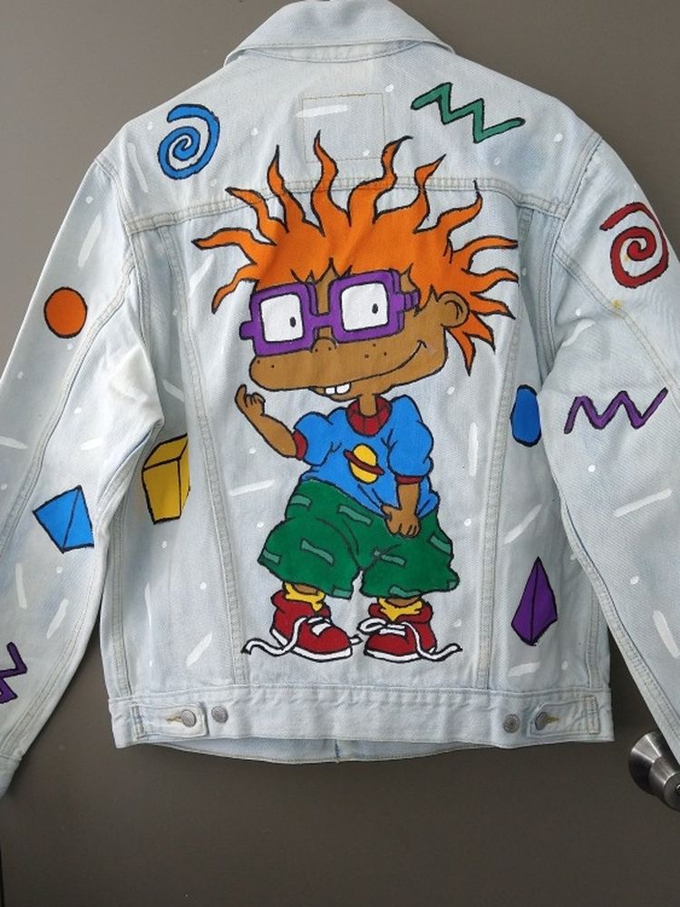 Custom-made Chucky Rugrats Levi's Jean Jacket Sz M.