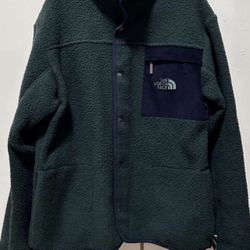 The North Face Men's Sherpa Jacket Scarab Green Large New 