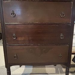 MOVING SALE!! Antique Depression Era 1920s Dresser With Original Wheels