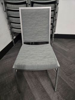 Gray Upholstered Stackable/ church/Banquet Chair