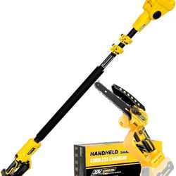 Cordless Pole Saw & Mini Chainsaw 2-IN-1, For 20V Max Battery 6 Inch - Tool Only