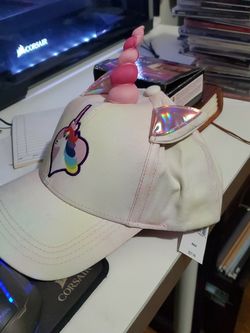 Inside out rainbow unicorn hat