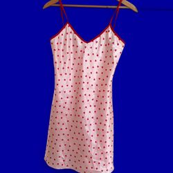 Vintage Forever 21 pink heart slip dress