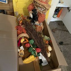 BOXES OF Halloween/Fall/ Easter DECORATIONS 