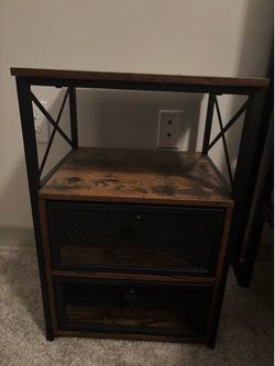 Brown wood night stand