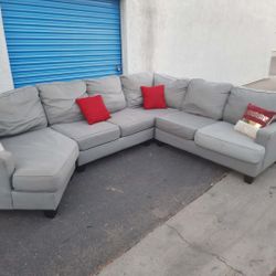 Grey sectional couch