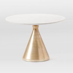 West Elm Pedestal Marble Table