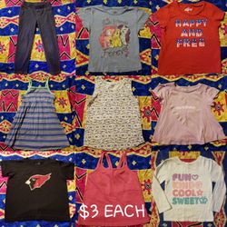 3T Girls Tops, T-Shirts, Dress, & Jeans - $3 Each
