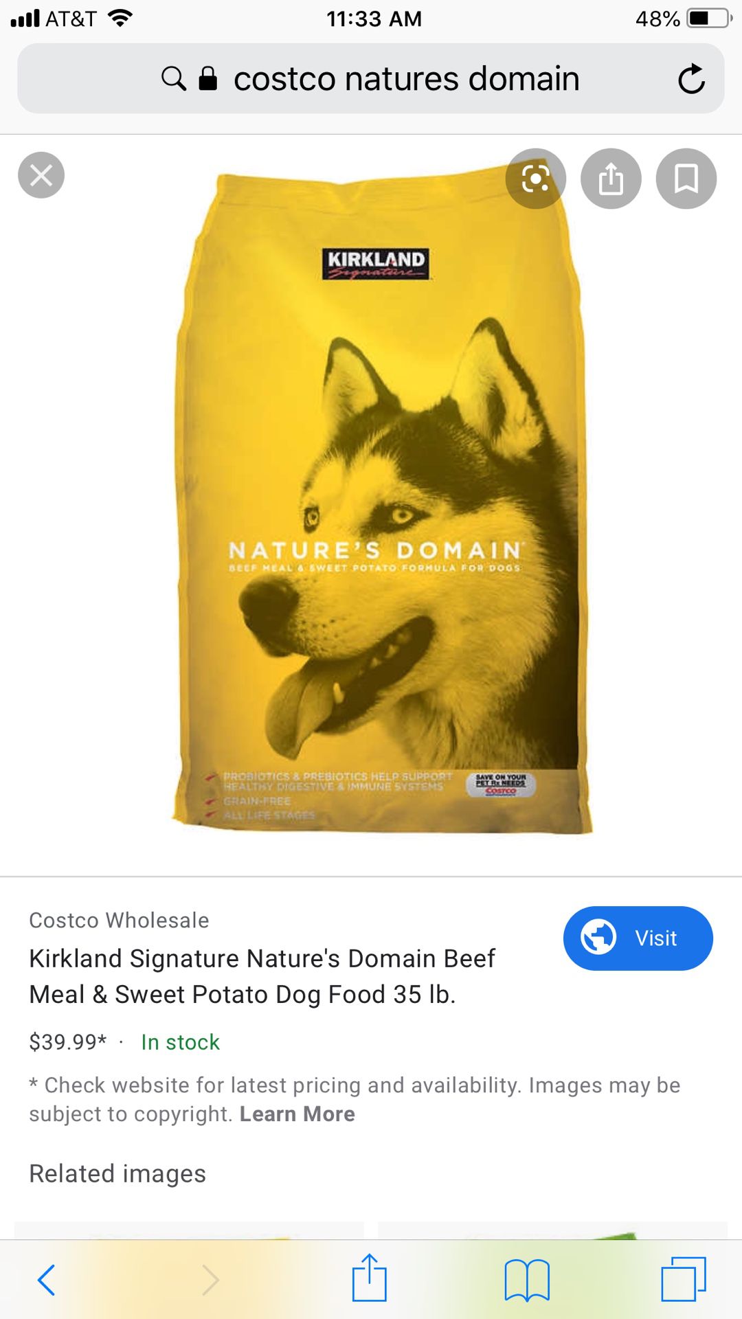 Costco/Kirkland Dog Food