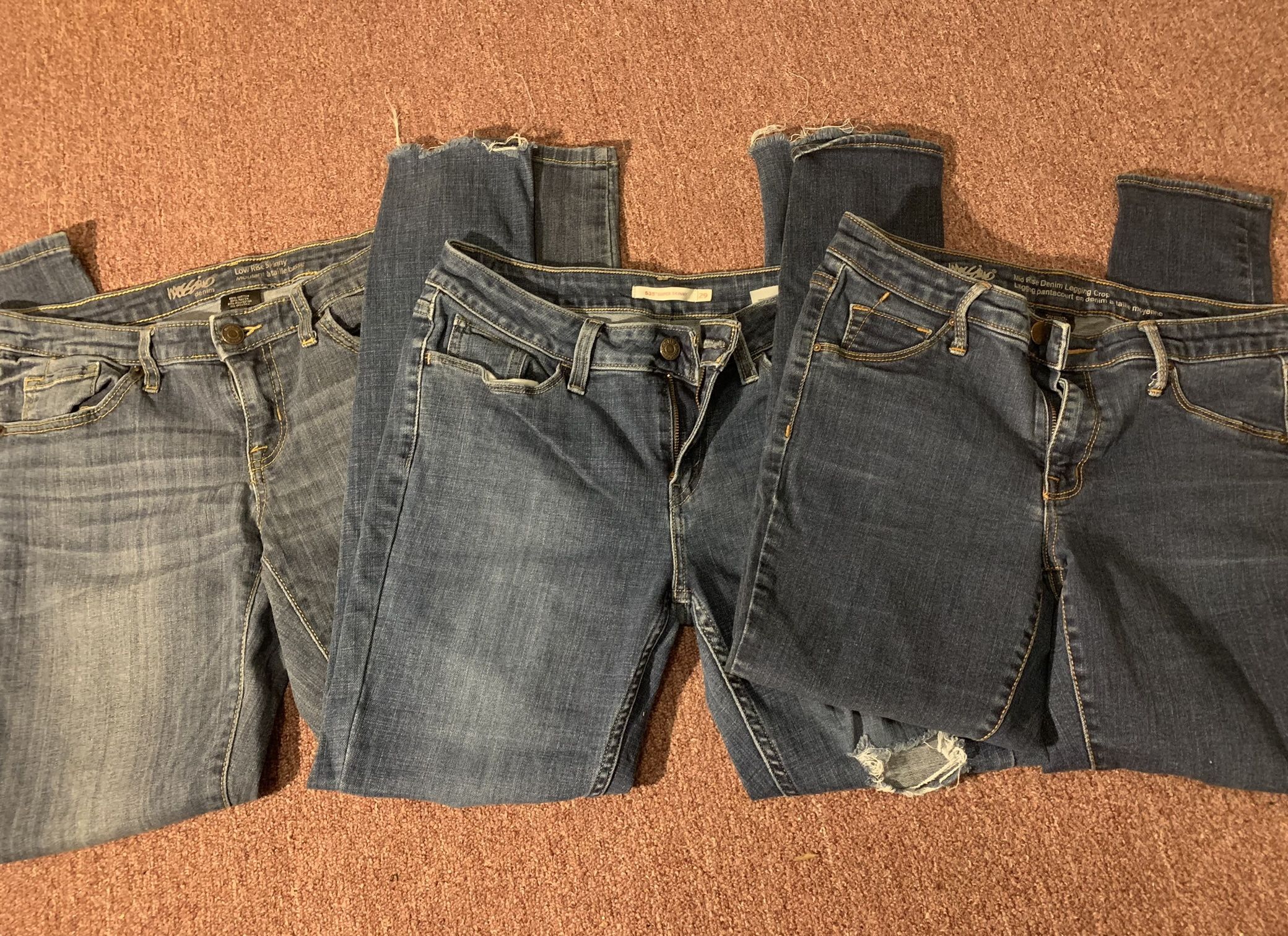 Bundle of Levi / Mossimo Straight Leg Jeans - Sz 8