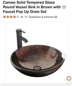 Brand New In Box Bathroom Sink With Faucet