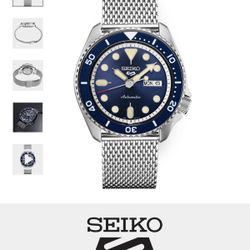 [Brand new] Seiko 5 SRPD71 Stainless Steel Automatic Men's Watch, 42.5mm