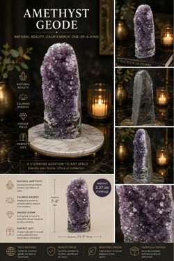 Natural Amethyst Geode Cluster – 2.37 lbs