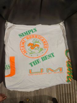 Vintage University of Miami Hurricanes T-Shirt – Size XL – 90s Style