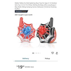 Brand new Walkie Talkies for Kids Spidertoy Boys Toys for Ages 3-12 Outdoor Girls Toy 3 4 5 6 7 8-10Year Old Boy Birthday Gifts Long Range 2 Way Radio