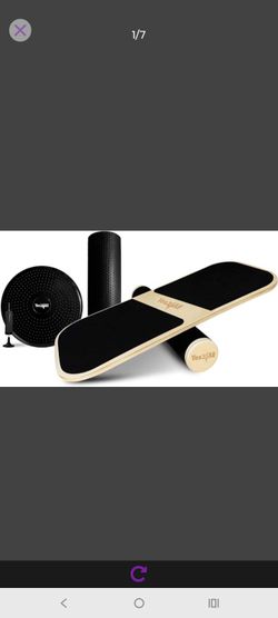 Balance Board Trainer Wooden Set 3in1 - Black