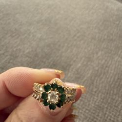 Emerald And Diamond Ring