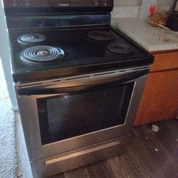 Black Electric Stove 