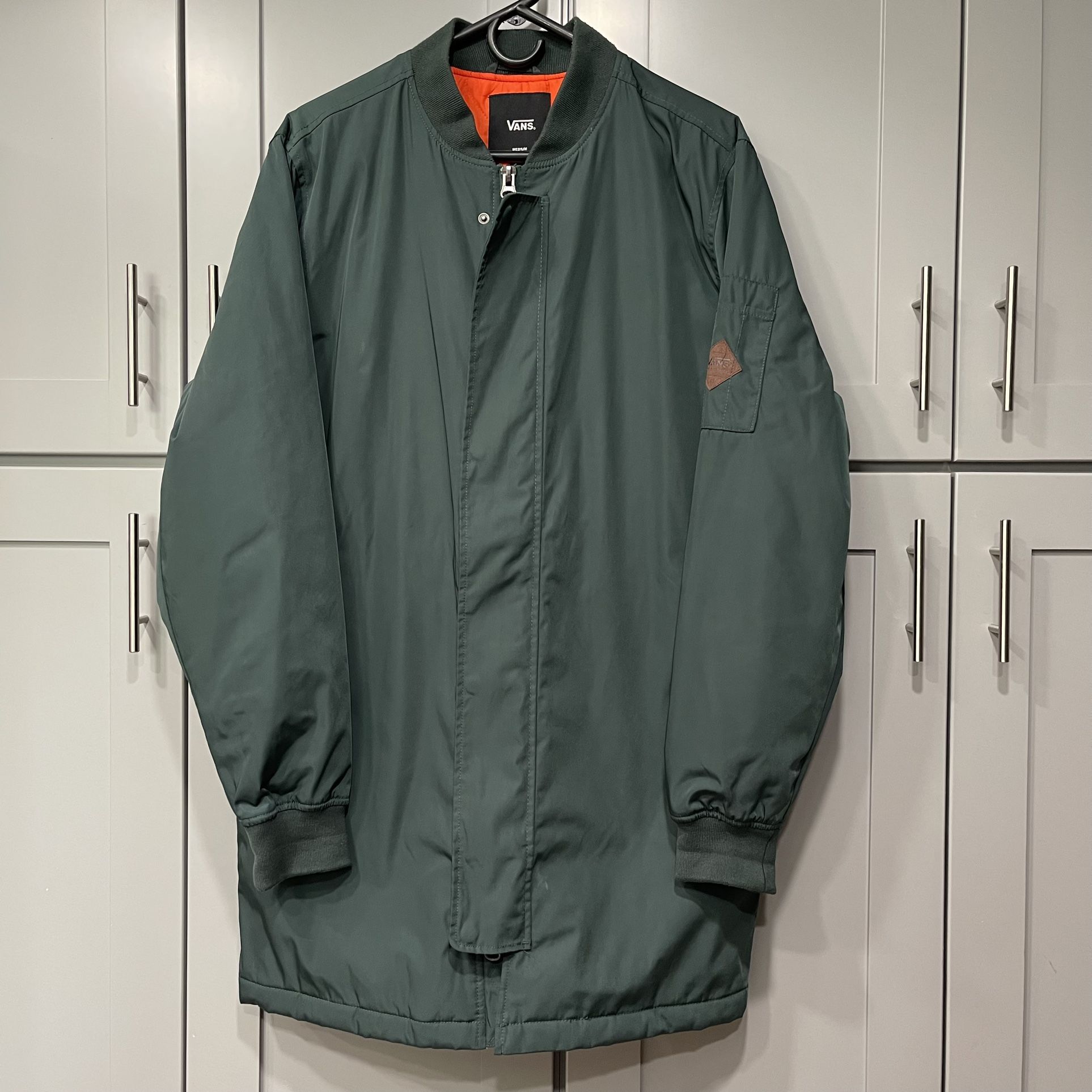 Vintage 2000 Vans Long Satin Bomber Jacket Adult Medium