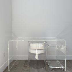 CB2 Acrylic Desk and Chair